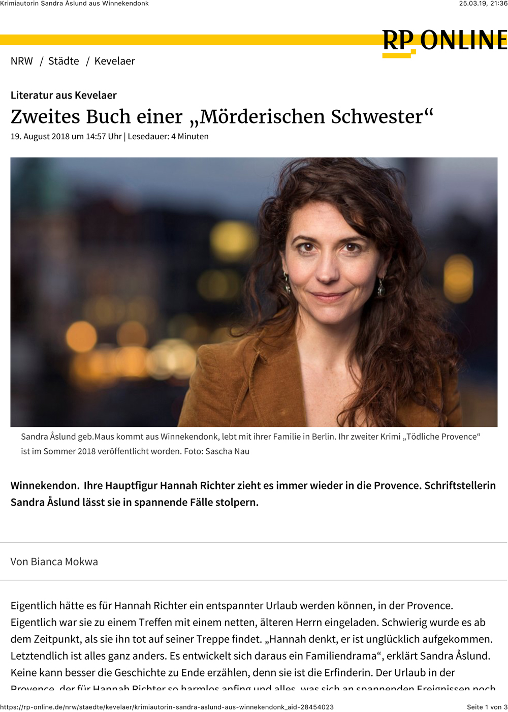 Krimiautorin Sandra slund aus Winnekendonk