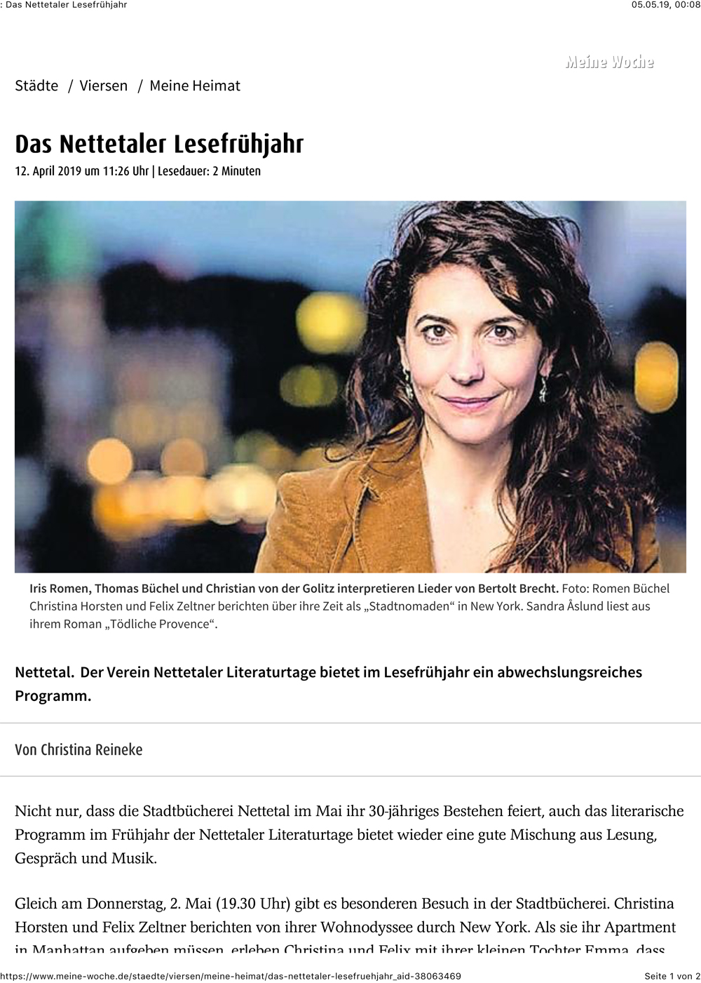 : Das Nettetaler Lesefrhjahr