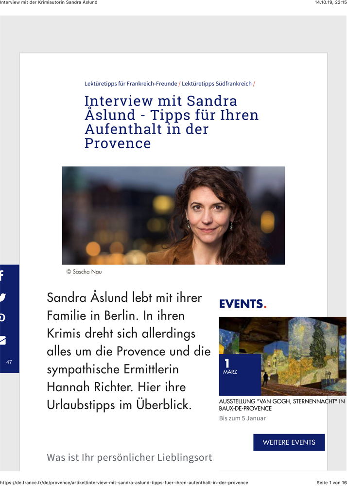 Interview mit der Krimiautorin Sandra slund