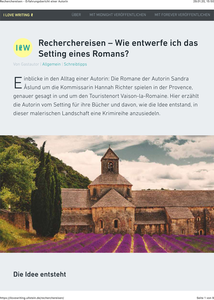 Recherchereisen - Erfahrungsbericht einer Autorin